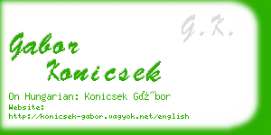 gabor konicsek business card